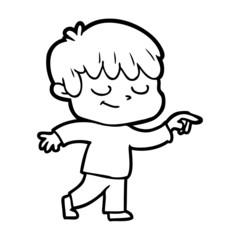 cartoon happy boy