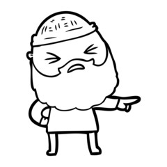 Obraz premium cartoon man with beard