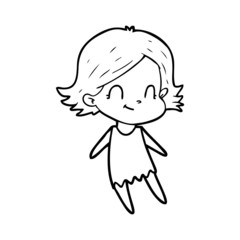 cartoon friendly girl