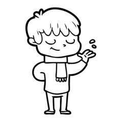 cartoon happy boy