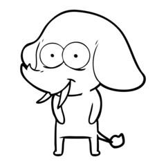 Obraz premium happy cartoon elephant