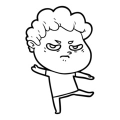 Obraz premium cartoon angry man