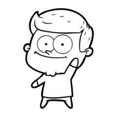 Obraz premium cartoon happy man