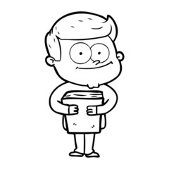 Obraz premium cartoon happy man