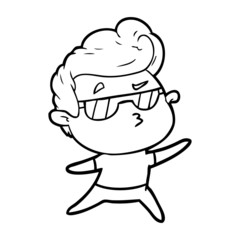 cartoon cool guy