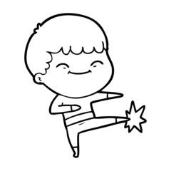 cartoon happy boy