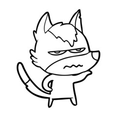 cartoon annoyed wolf