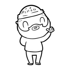 cartoon bearded man