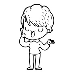 cartoon woman talking