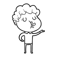 Fototapeta premium cartoon man singing