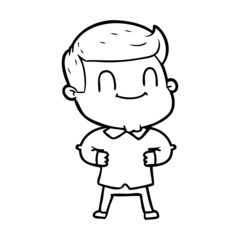 cartoon friendly man