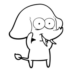 happy cartoon elephant