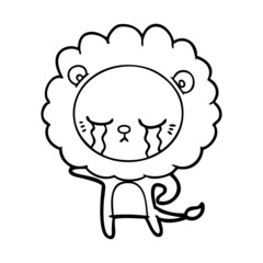 crying cartoon lion