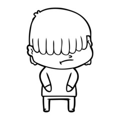 cartoon boy with untidy hair