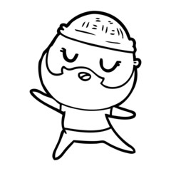 cartoon man with beard