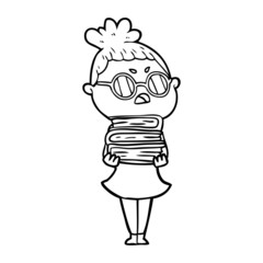 cartoon annoyed woman