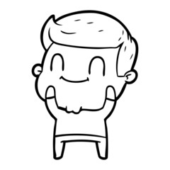 cartoon friendly man