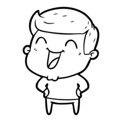 cartoon man laughing