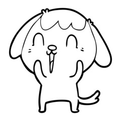 Obraz premium cute cartoon dog