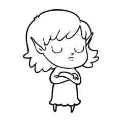 Fototapeta premium cartoon elf girl