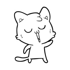 cartoon cat singing