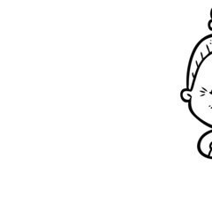 cartoon annoyed old lady