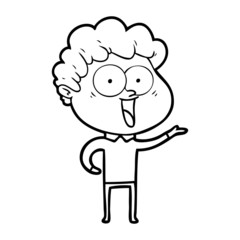excited man cartoon