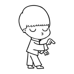 Obraz premium cartoon calm boy