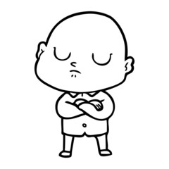 cartoon bald man