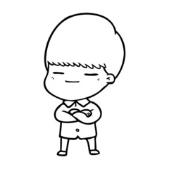 cartoon smug boy