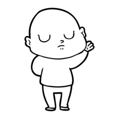 cartoon bald man