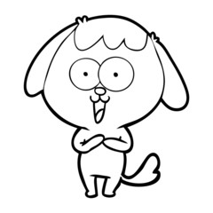 Fototapeta premium cute cartoon dog