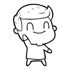 cartoon happy man