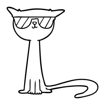 Cartoon Cool Cat
