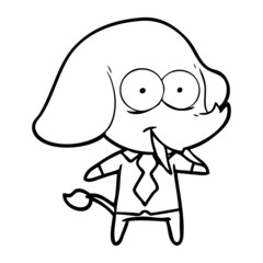 happy cartoon elephant boss