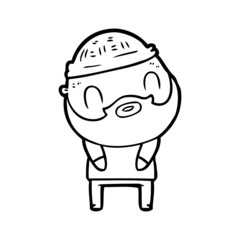 cartoon bearded man