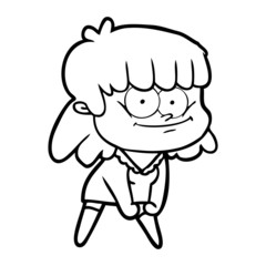 cartoon smiling woman