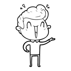 Fototapeta premium cartoon excited man