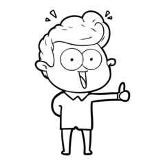 Obraz premium cartoon staring man