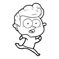 cartoon staring man
