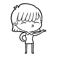 cartoon woman