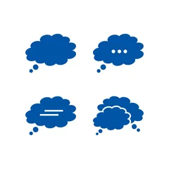 Rolgordijnen Cloudy bubble chat icon pack © haris