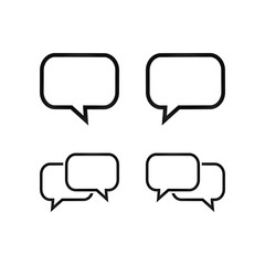 Simple bubble chat icon pack