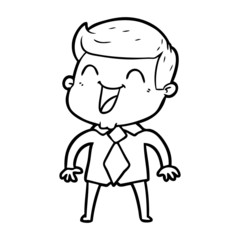 cartoon man laughing