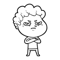 cartoon angry man