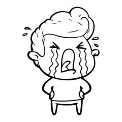 cartoon crying man
