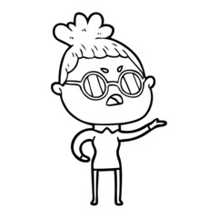 cartoon annoyed woman