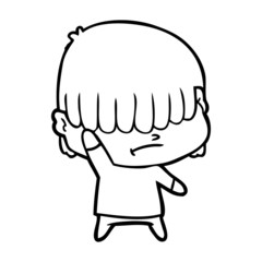 cartoon boy with untidy hair