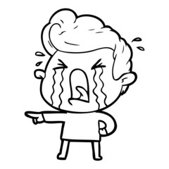 cartoon crying man