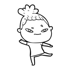 Obraz premium cartoon woman